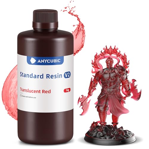 Anycubic Standard Resin V2 1000g Transluzent Rot Test