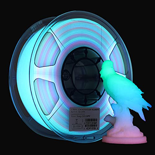 eSUN PLA Leuchtet im Dunkeln Regenbogen Filament Test