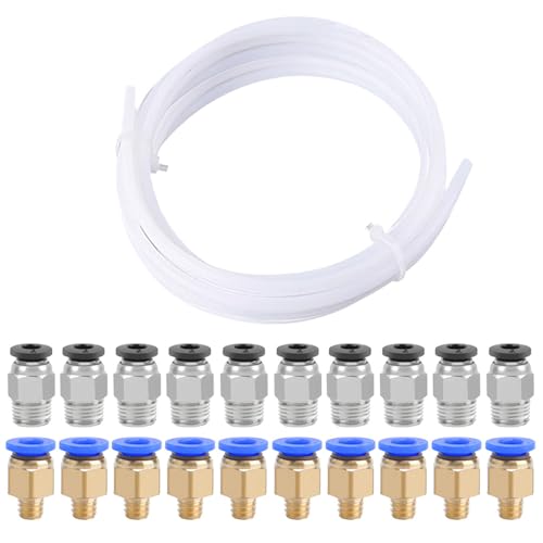 QitinDasen PTFE Teflonschlauch 5 Meter mit Pneumatik Verbindern Vergleich