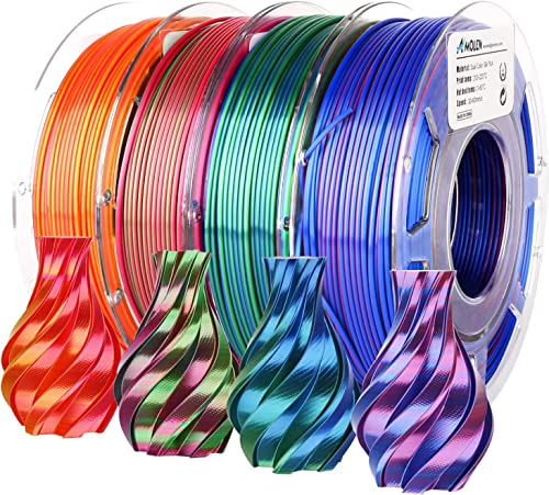 AMOLEN Silk PLA Filament Bundle 1,75mm 4er Set Test