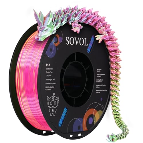 Sovol Tri Color Silk PLA Filament 1.75mm Test